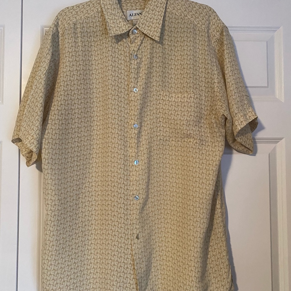 Alfani %100 silk dress shirt